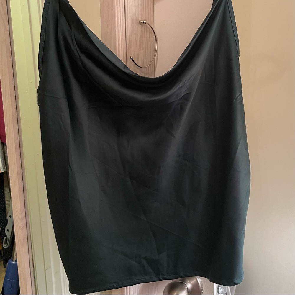 NWT Emerald Satin Top
